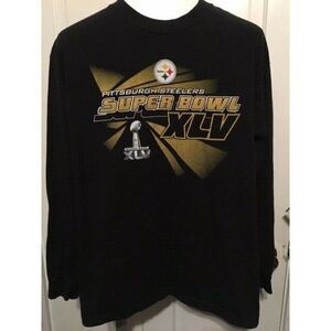 PITTSBURGH STEELERS SUPER BOWL XLV SIZE LARGE LONG SLEEVED T-SHIRT